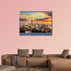 Istanbul at sunset, Galata district, Turkey multi panel canvas wall art