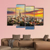 Istanbul at sunset, Galata district, Turkey multi panel canvas wall art