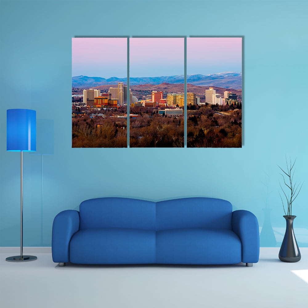 Reno, known as The Biggest Little City in the World, multi panel canvas wall art
