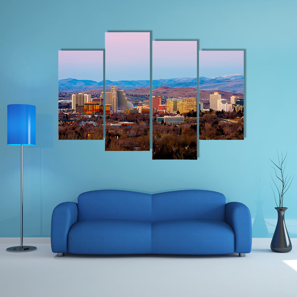 Reno, known as The Biggest Little City in the World, multi panel canvas wall art
