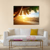 Beautiful Sunrise on Caribbean beach Multi panel canvas wall art