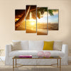 Beautiful Sunrise on Caribbean beach Multi panel canvas wall art