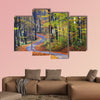  Winding path through autumn forest multi panel canvas wall art