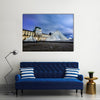 Louvre Museum and Pyramid at night Multi Panel Canvas Wall Art