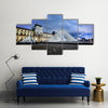 Louvre Museum and Pyramid at night Multi Panel Canvas Wall Art