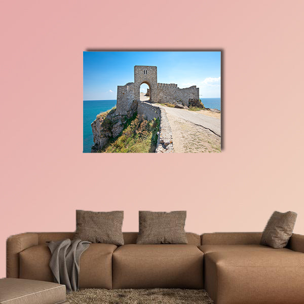 Old gate guarding the entrance in the medieval fortress multi panel canvas wall art