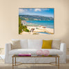 Golden sands beach Zlatni Piasci on Black coast in Bulgaria Multi panel canvas wall art