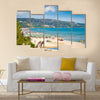 Golden sands beach Zlatni Piasci on Black coast in Bulgaria Multi panel canvas wall art