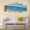 Golden sands beach Zlatni Piasci on Black coast in Bulgaria Multi panel canvas wall art