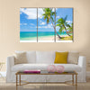 Tropical beach with coconut palm Multi panel canvas wall art