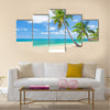 Tropical beach with coconut palm Multi panel canvas wall art