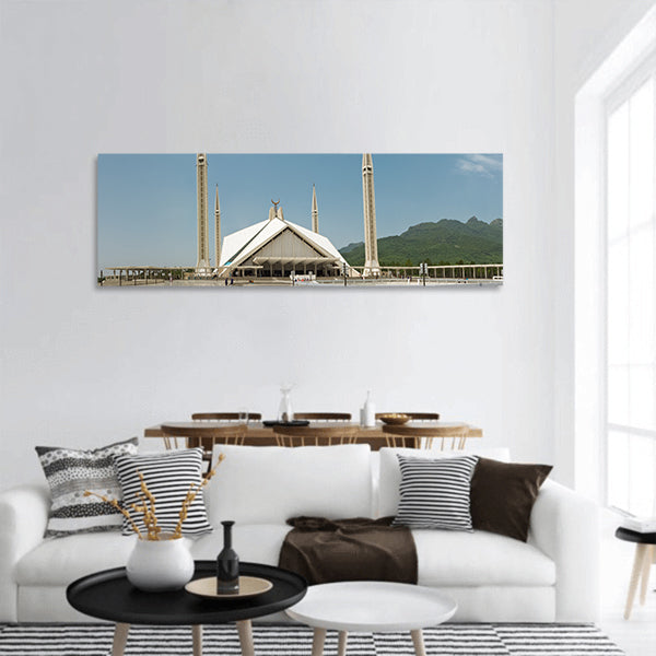 The Faisal Mosque in Islamabad panoramic canvas wall art