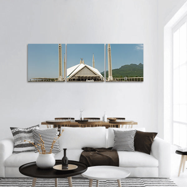 The Faisal Mosque in Islamabad panoramic canvas wall art