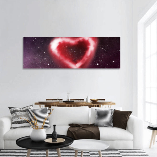 Heart nebula panoramic canvas wall art