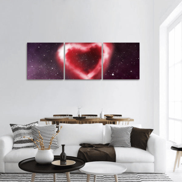 Heart nebula panoramic canvas wall art