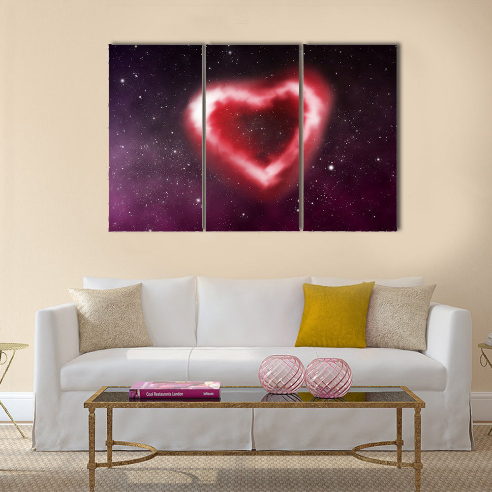 Heart nebula Multi Panel Canvas Wall Art