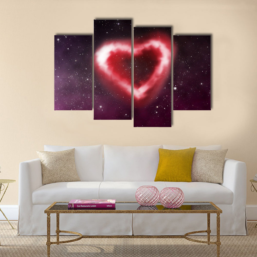 Heart nebula Multi Panel Canvas Wall Art