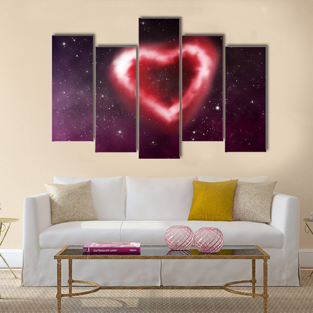 Heart nebula Multi Panel Canvas Wall Art