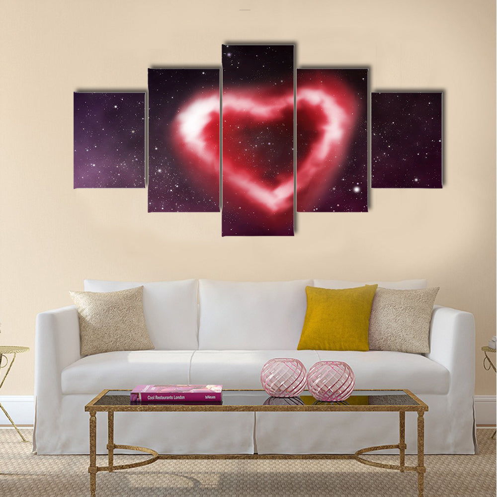 Heart nebula Multi Panel Canvas Wall Art