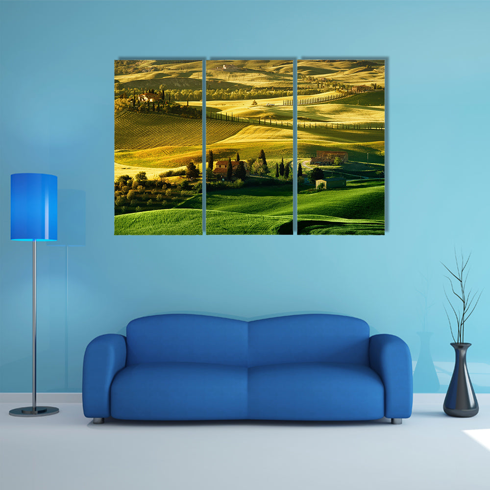 view of Landscape in Tuscany multi panel canvas wall art