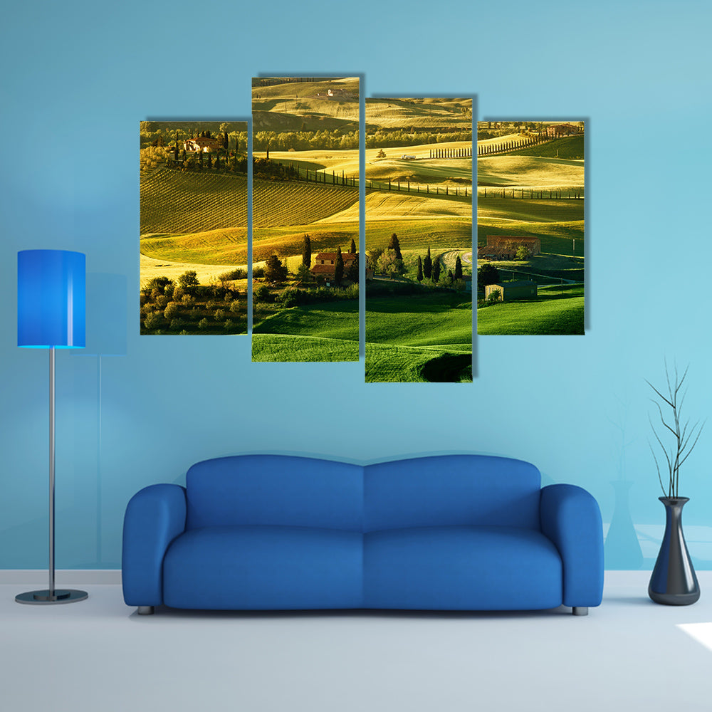 view of Landscape in Tuscany multi panel canvas wall art