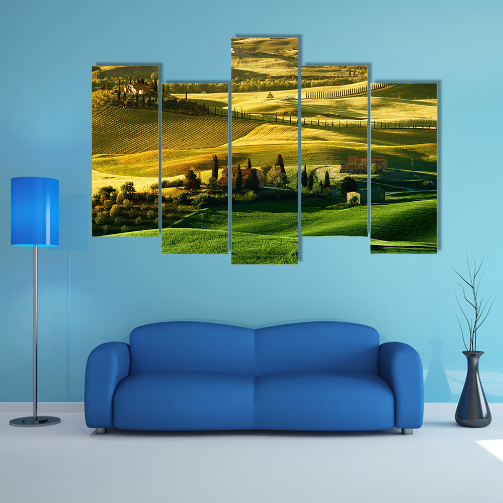view of Landscape in Tuscany multi panel canvas wall art