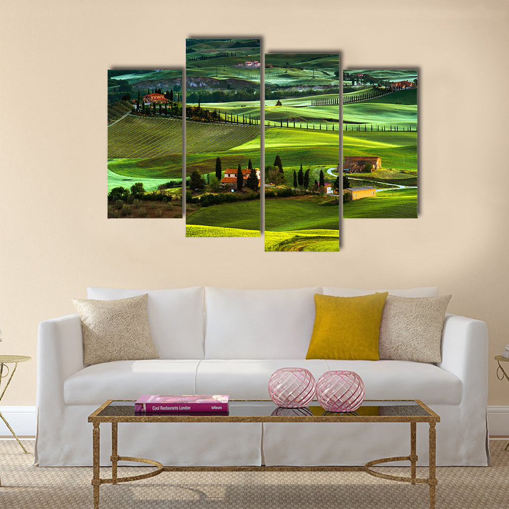 The most beautiful Landscape in Tuscany Multi Panel Canvas Wall Art