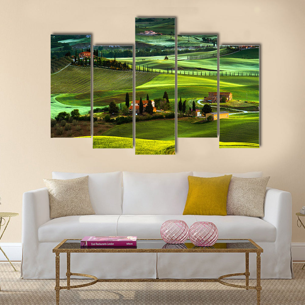 The most beautiful Landscape in Tuscany Multi Panel Canvas Wall Art