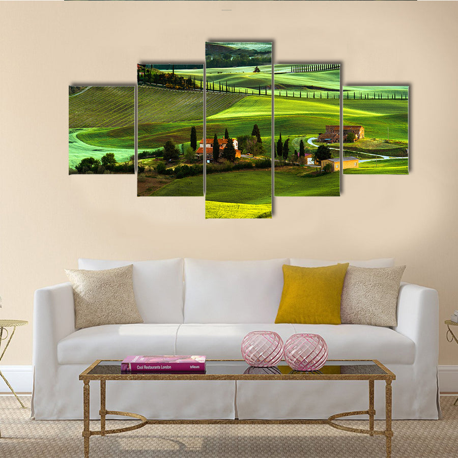 The most beautiful Landscape in Tuscany Multi Panel Canvas Wall Art
