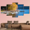 Beautiful day at the Wakatipu Lake in New Zealand multi panel canvas wall art