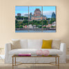 Quebec City skyline over river Multi panel canvas wall art