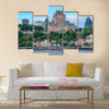 Quebec City skyline over river Multi panel canvas wall art