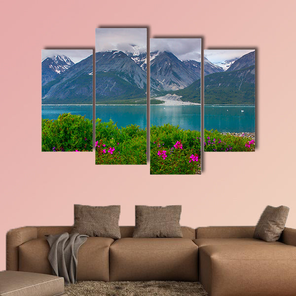 Wild flowers in Glacier Bay National Park, Alaska multi panel canvas wall art