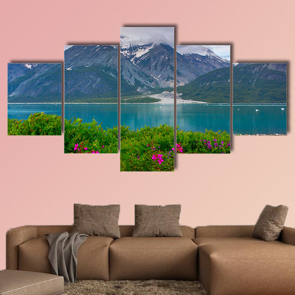 Wild flowers in Glacier Bay National Park, Alaska multi panel canvas wall art