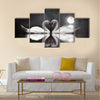 Romantic swan during valentine's day Multi panel canvas wall art