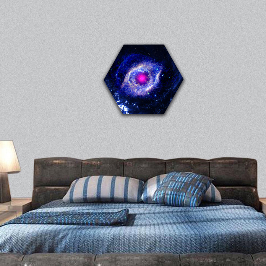 Star field in deep space many light years far from the Earth hexagonal canvas wall art
