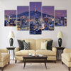 Downtown skyline of Seoul Multi panel canvas wall art