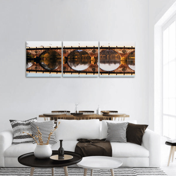 Shot of the Tay Bridge in Perth Scotland panoramic canvas wall art