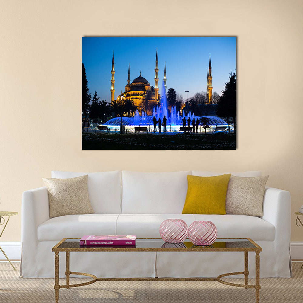 Blue Mosque at the Istanbul Turkey Multi panel canvas wall art