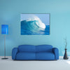 A Fully Pressured Blue Ocean Wave, Multi Panel Canvas Wall Art