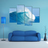 A Fully Pressured Blue Ocean Wave, Multi Panel Canvas Wall Art