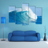 A Fully Pressured Blue Ocean Wave, Multi Panel Canvas Wall Art