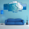 A Fully Pressured Blue Ocean Wave, Multi Panel Canvas Wall Art