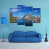 Scenic fishing town of Reine on Lofoten islands in Norway multi panel canvas wall art