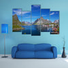 Scenic fishing town of Reine on Lofoten islands in Norway multi panel canvas wall art