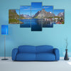 Scenic fishing town of Reine on Lofoten islands in Norway multi panel canvas wall art