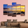 Sunset on Khao Lak beach in Thailand multi panel canvas wall art