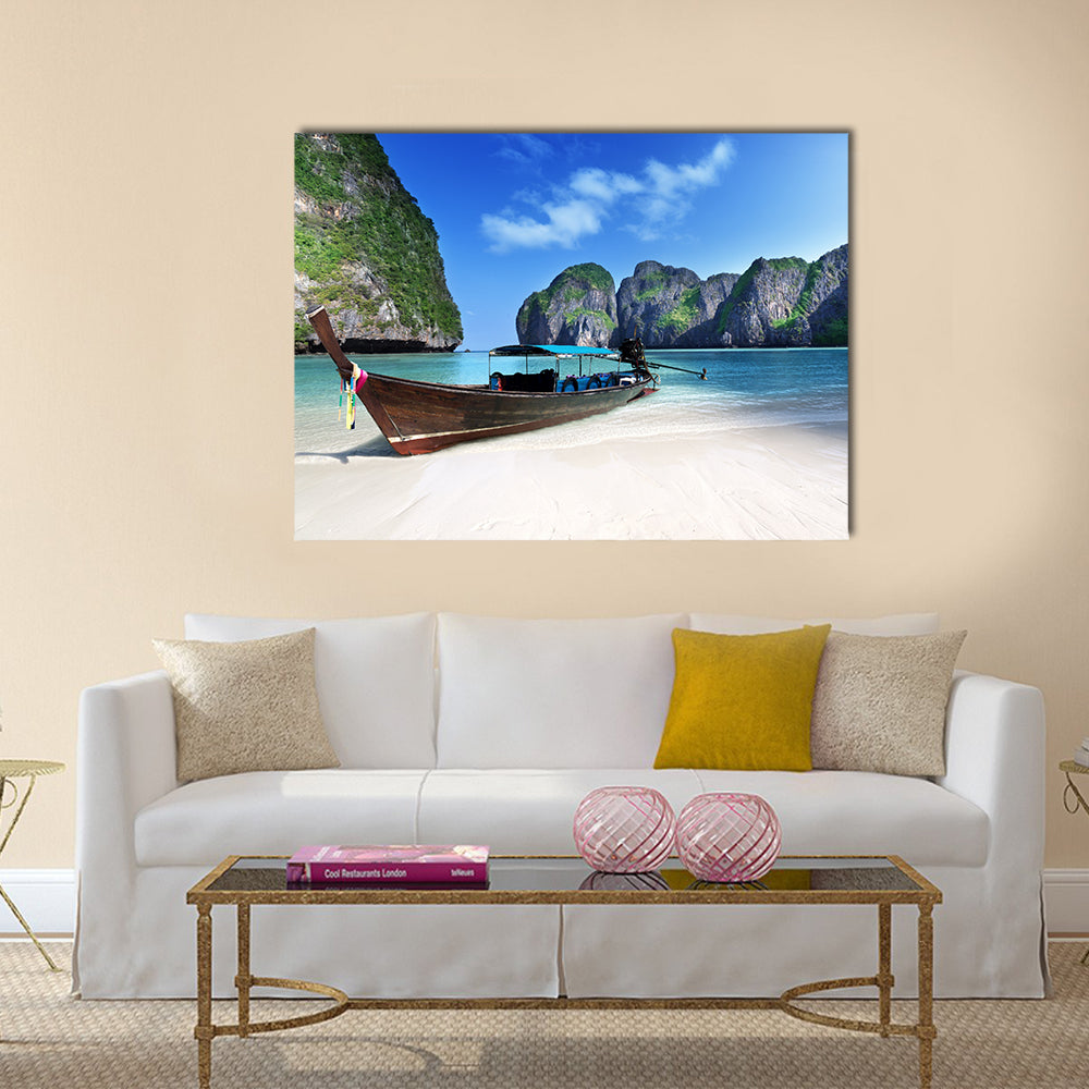 Maya bay Phi Phi Leh island, Thailand multi panel canvas wall art