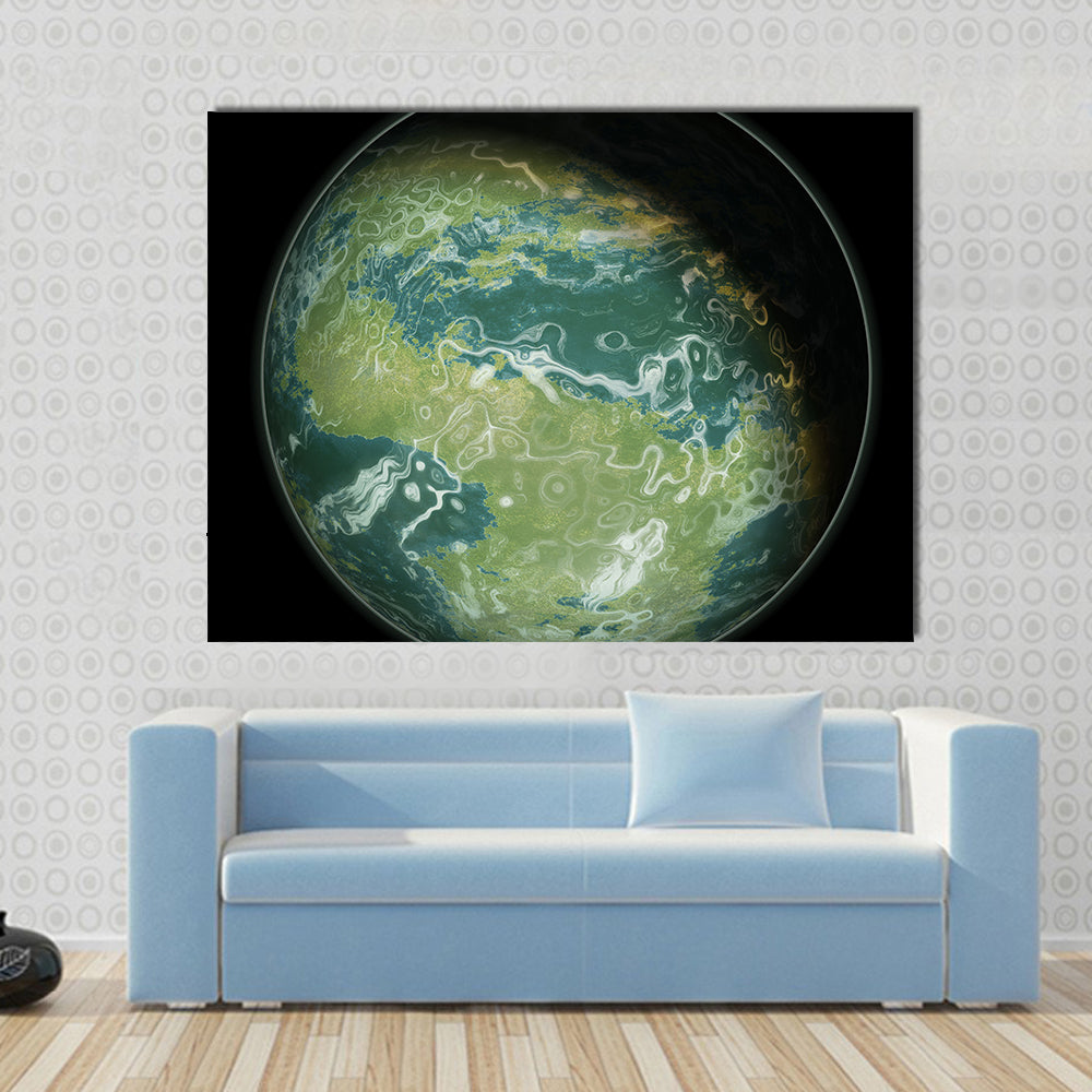 Green planet Multi Panel Canvas Wall Art