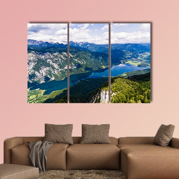 Lake Bohinj und Umgebung südlichen Alpen Berge multi panel canvas wall art